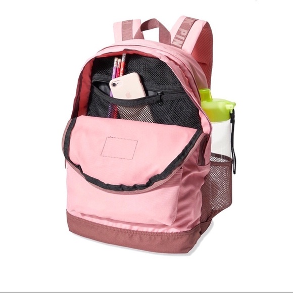 PINK Victoria Secret Campus Backpack Rose Pink NEW - Picture 2 of 5